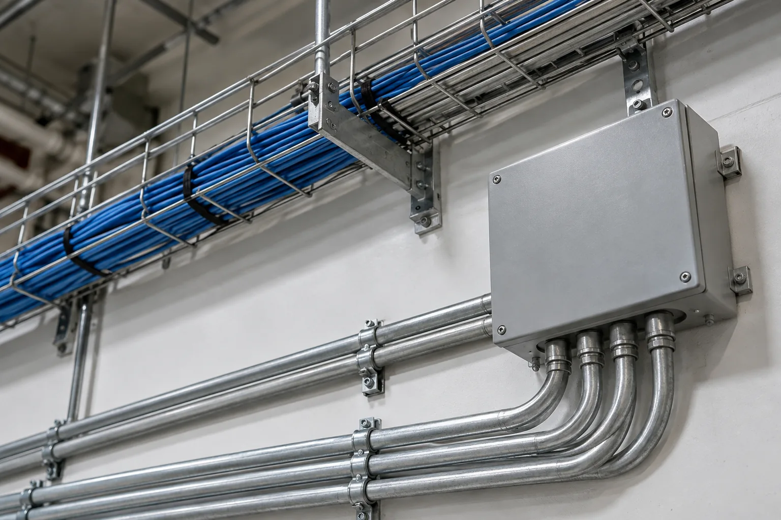 Low-voltage conduit installation detail