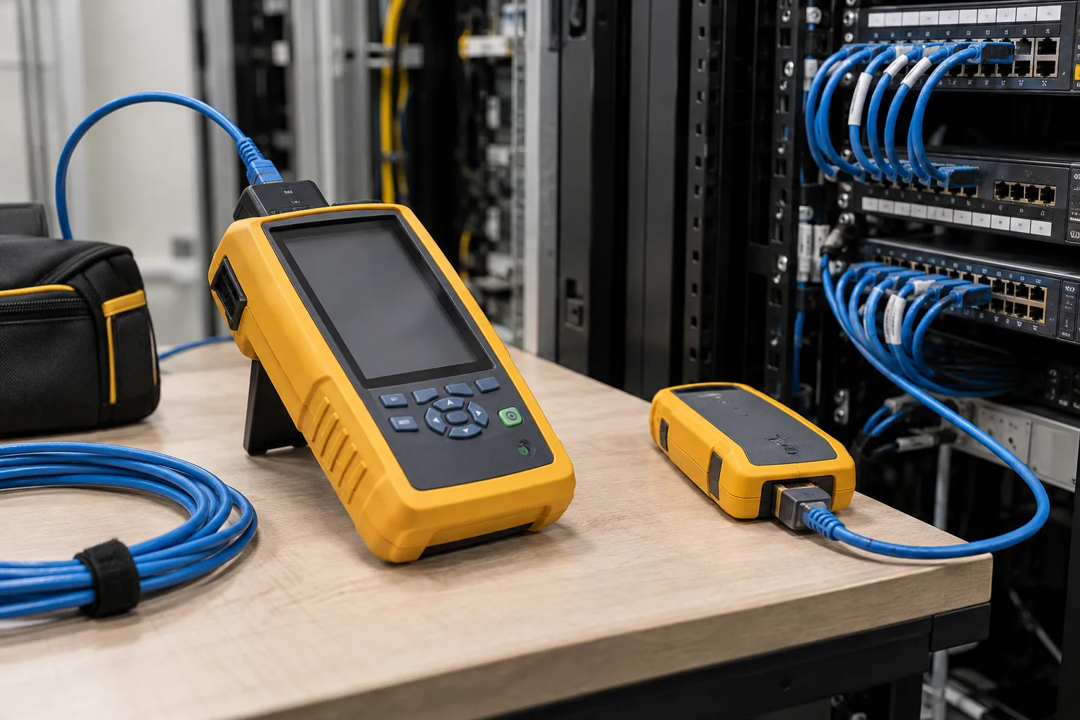 Testing and connection identification completed during the university infrastructure work in Saudi Arabia